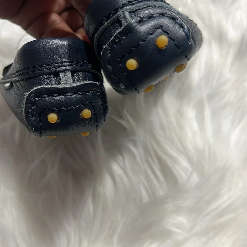 Alanta Moccasin For Babies Size EU 20 US 12-18 Months Blue Leather lining